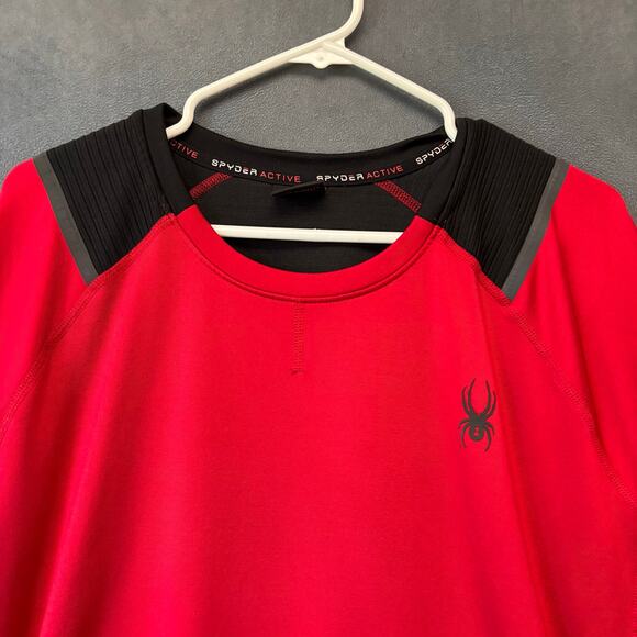 Spyder Active ProWeb Gorpcore Red Black Long Sleeve Athletic Shacket Thick XL - Picture 5 of 14